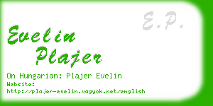 evelin plajer business card